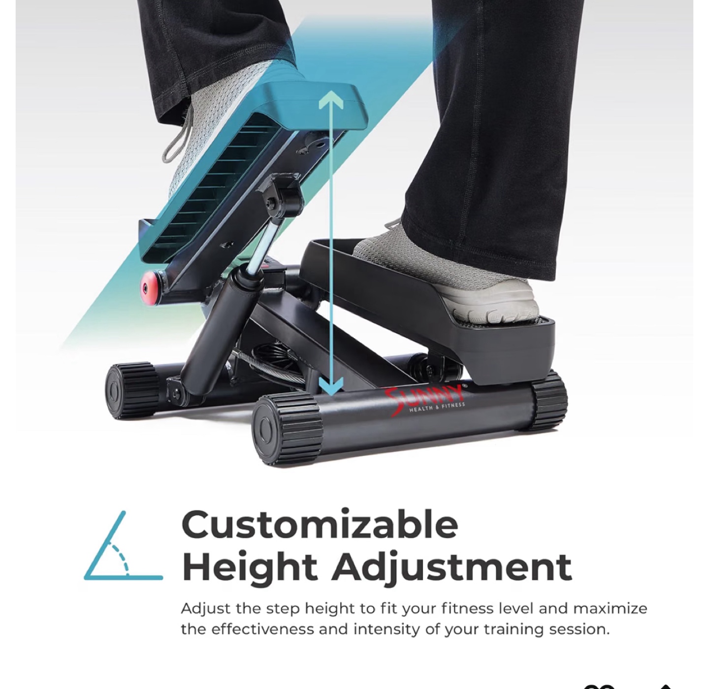 Sunny Health & Fitness Stepper with Exercise Bands - photo 2