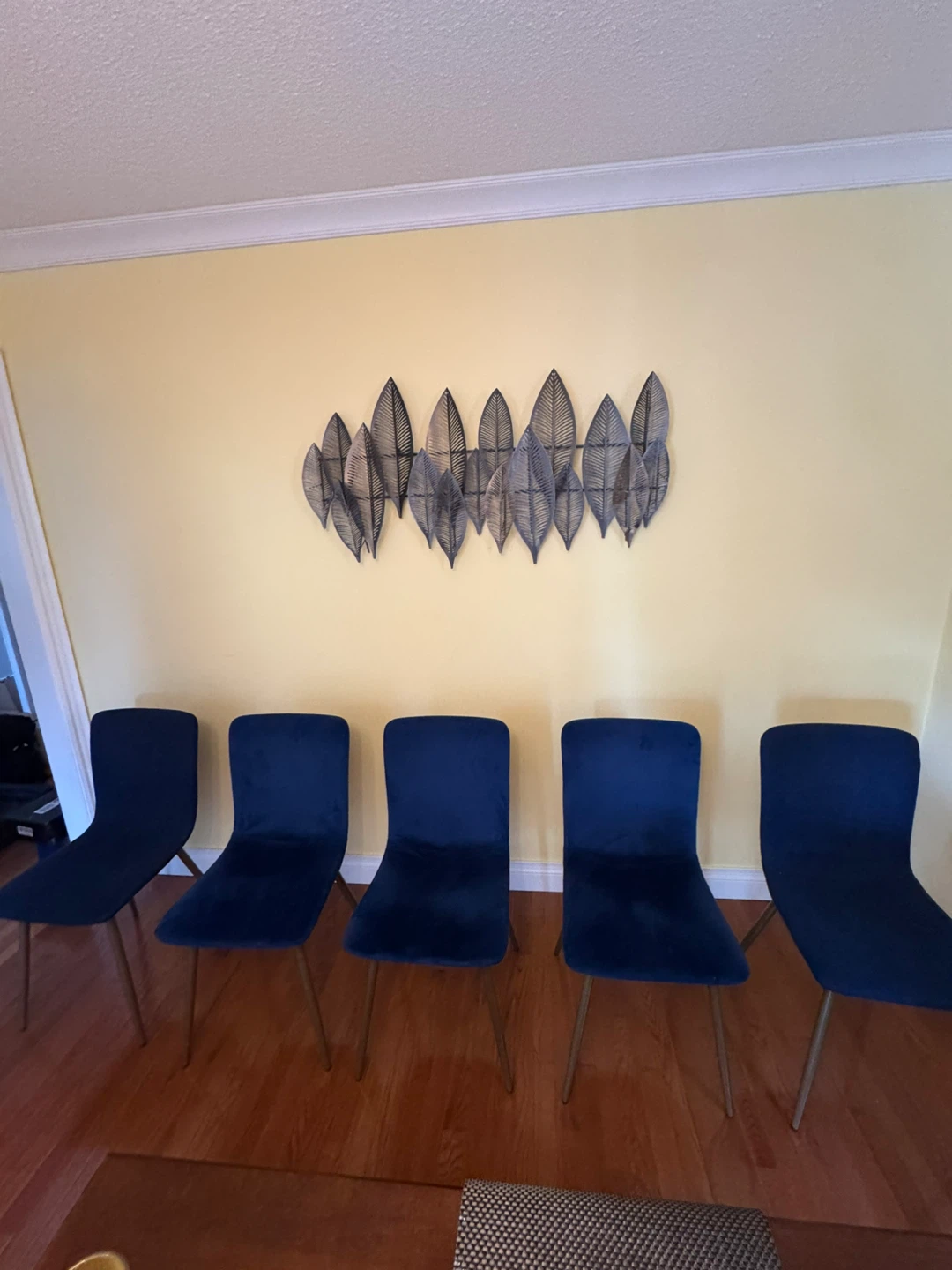 Set of 6 Blue Velvet Dining Chairs - JONSTRUP