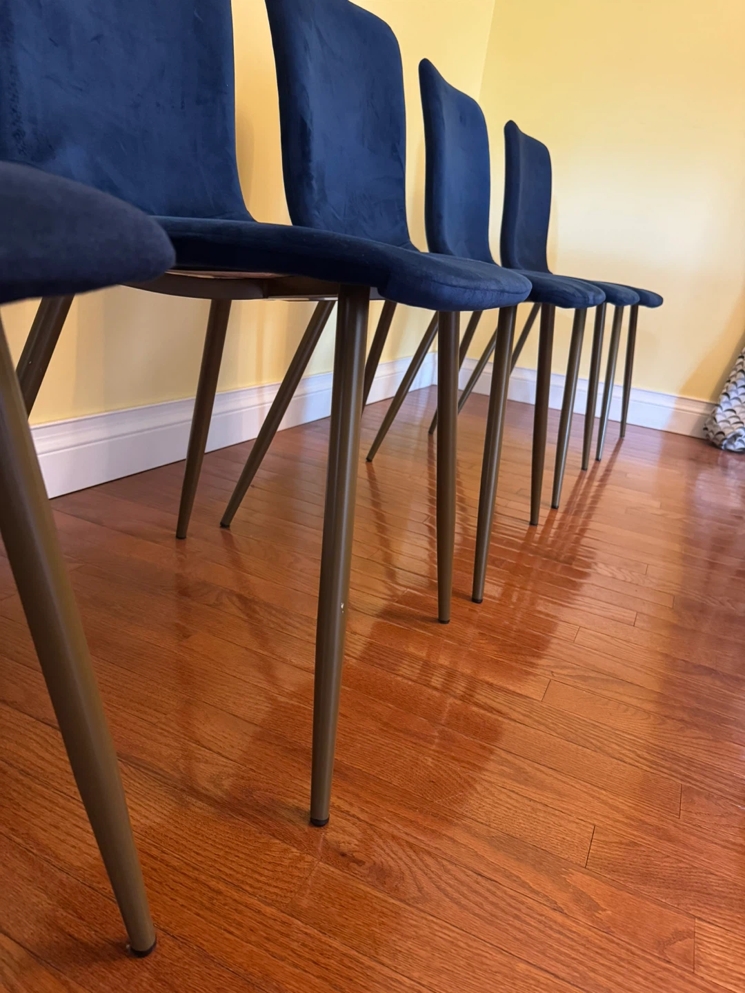 Set of 6 Blue Velvet Dining Chairs - JONSTRUP - photo 2