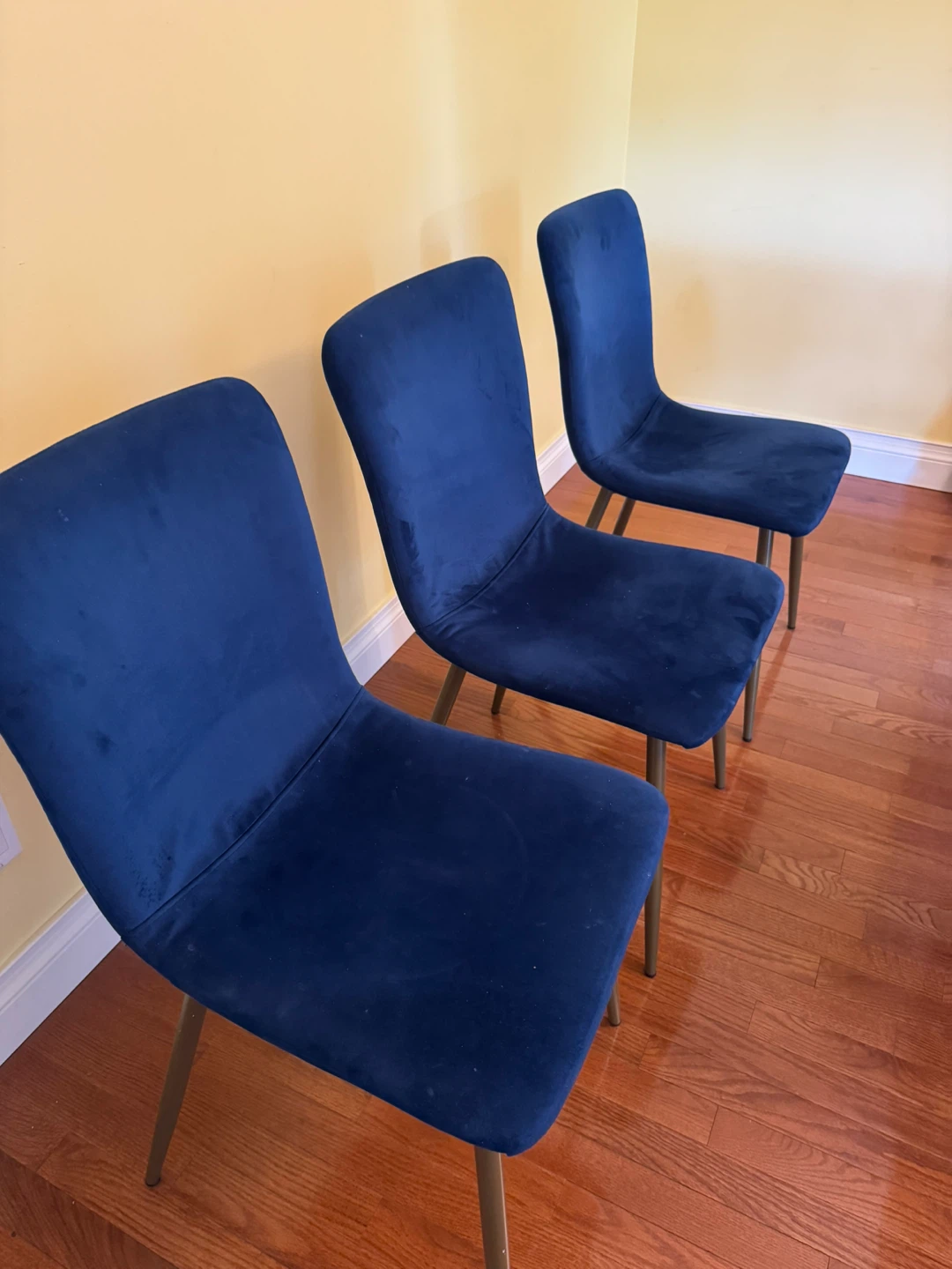 Set of 6 Blue Velvet Dining Chairs - JONSTRUP - photo 3