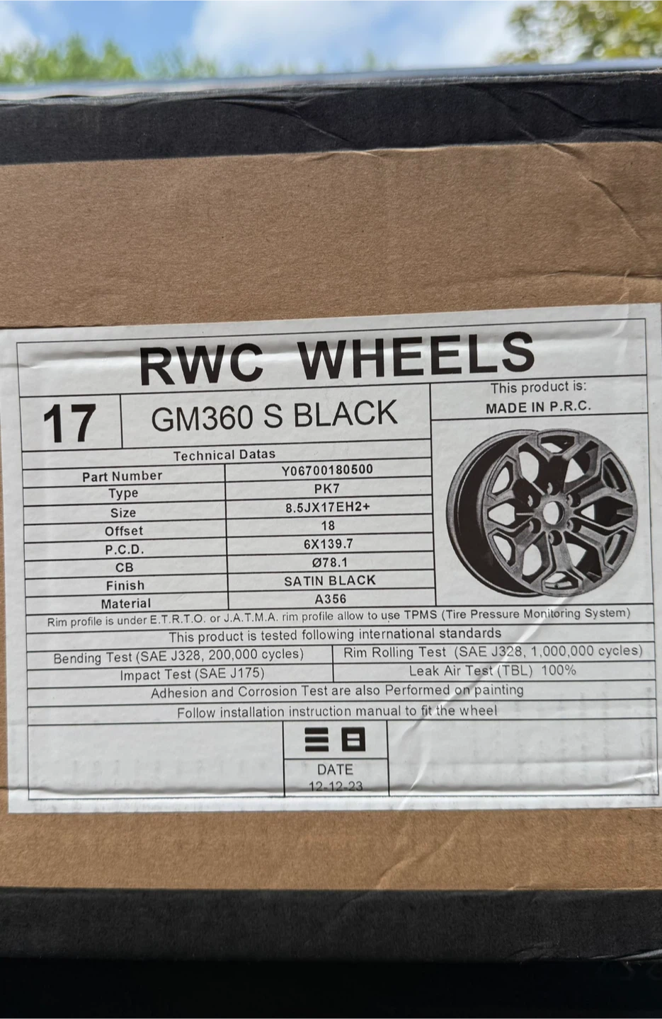 Set of 4 Satin Black truck rims - photo 2
