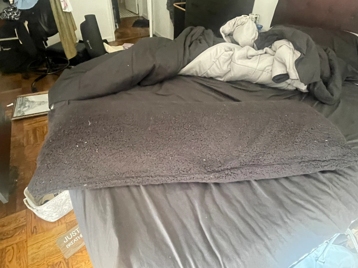 Black Fuzzy body pillow