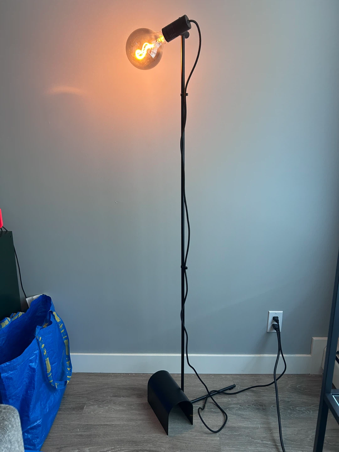 IKEA HÄRSLINGA Floor Lamp, Black