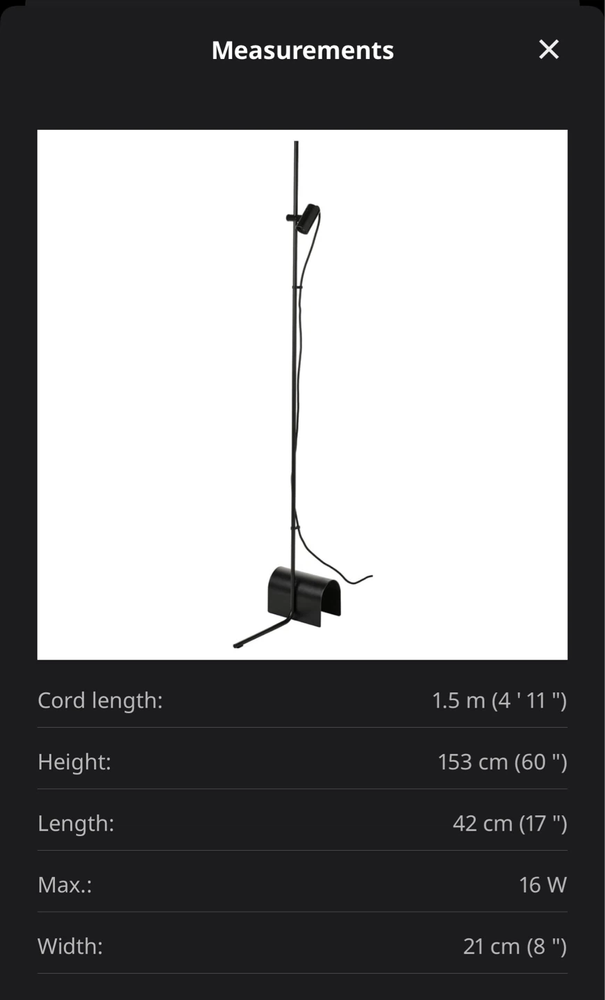 IKEA HÄRSLINGA Floor Lamp, Black - photo 5
