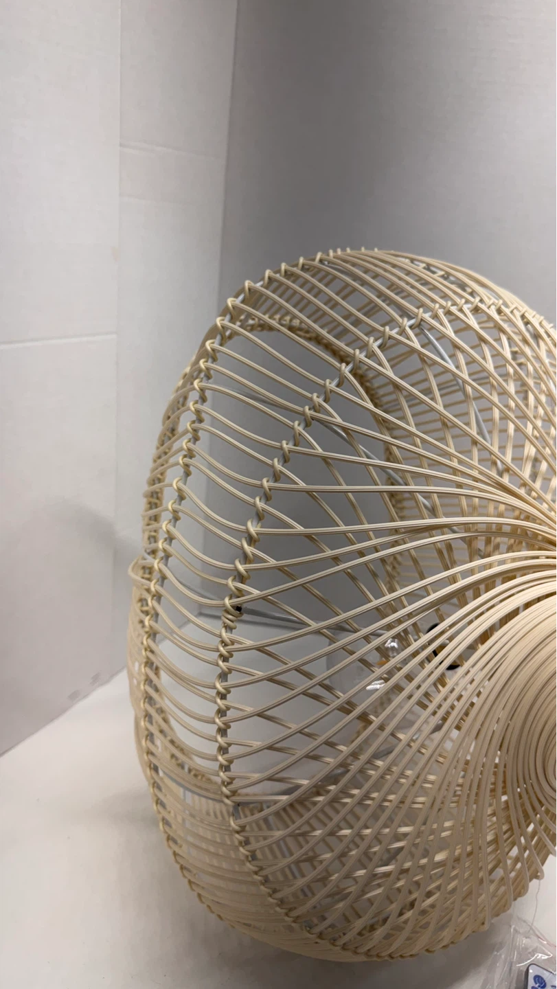 Woven Pendant Light Fixture with Remote - photo 5
