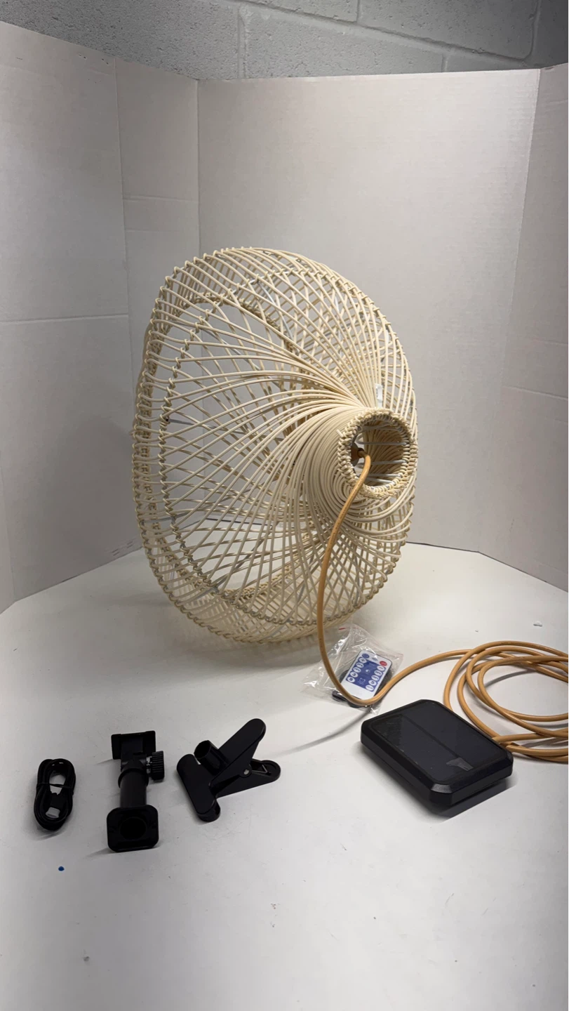 Woven Pendant Light Fixture with Remote - photo 3