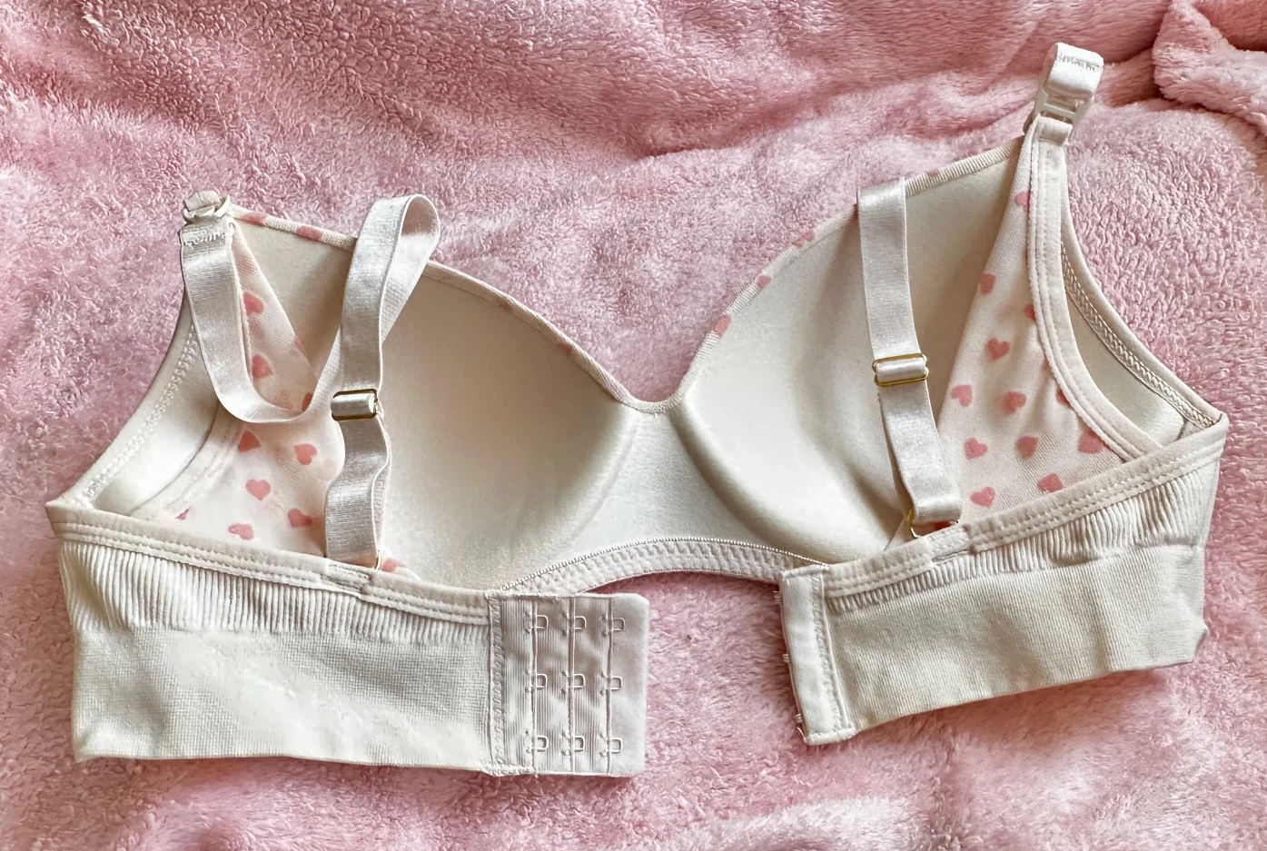 New-Women's Nursing Pink Heart Print Bra 34B - photo 2