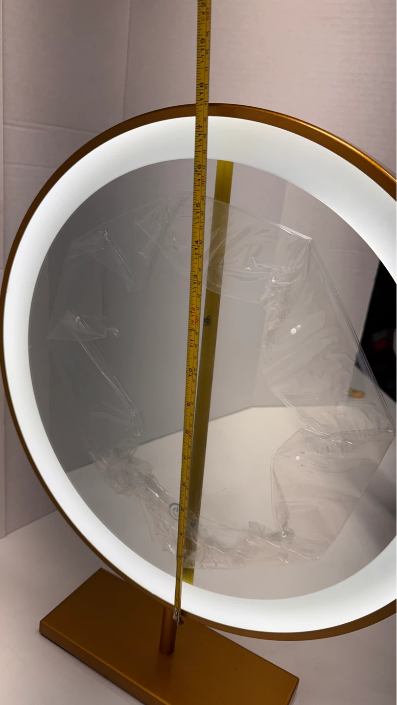 Gold Round LED Makeup Mirror - photo 4