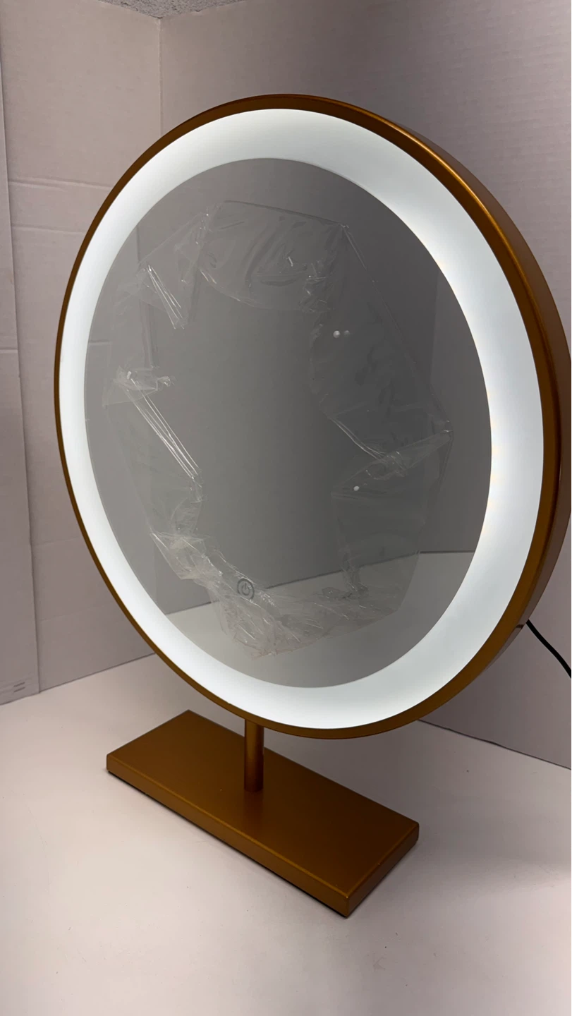 Gold Round LED Makeup Mirror - photo 2