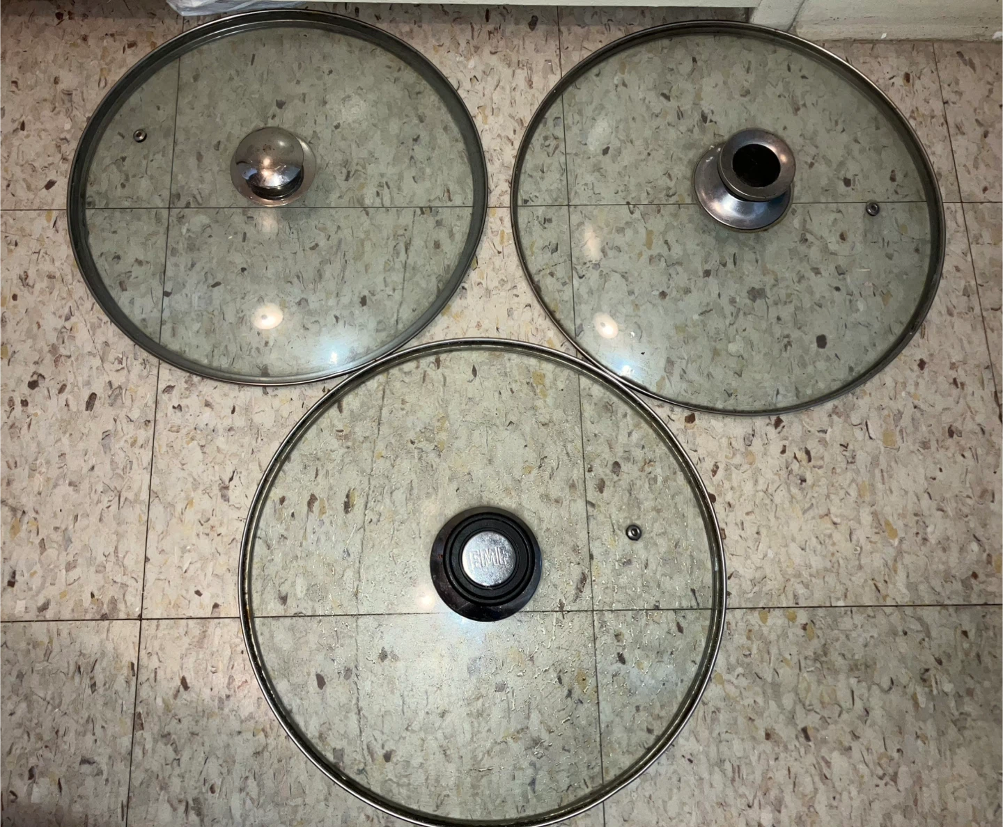 Glass Pot Lids-12.5”, 12.5”, 29.5 cm (price of Each)