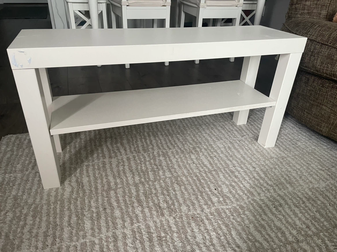 White Table with Shelf
