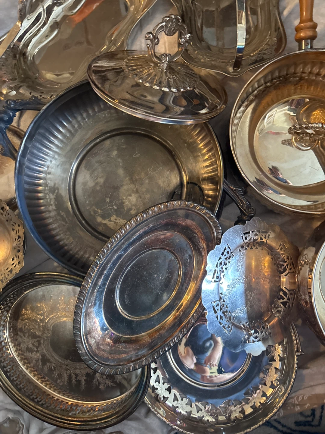 Vintage  Silver Plated (electroplate) Serving Platter Assortment