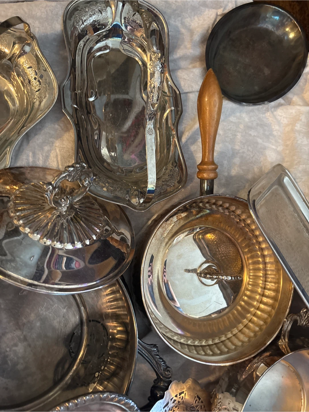 Vintage  Silver Plated (electroplate) Serving Platter Assortment - photo 2