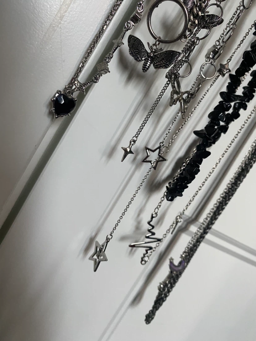 Assorted Goth Aesthetic Necklaces and Earrings Set - photo 3