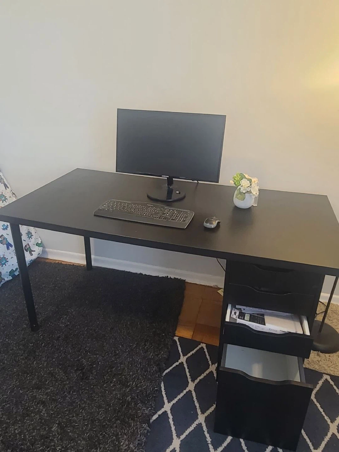 Black Desk with Drawers - photo 3