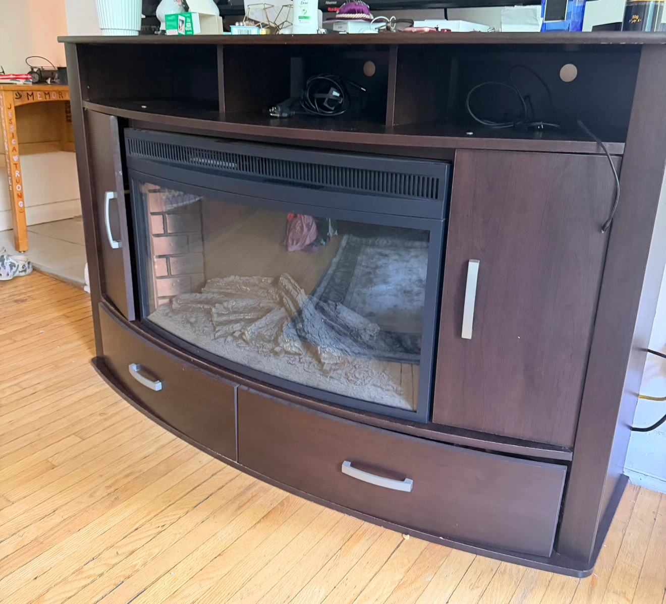 Electric Fireplace Entertainment Unit
