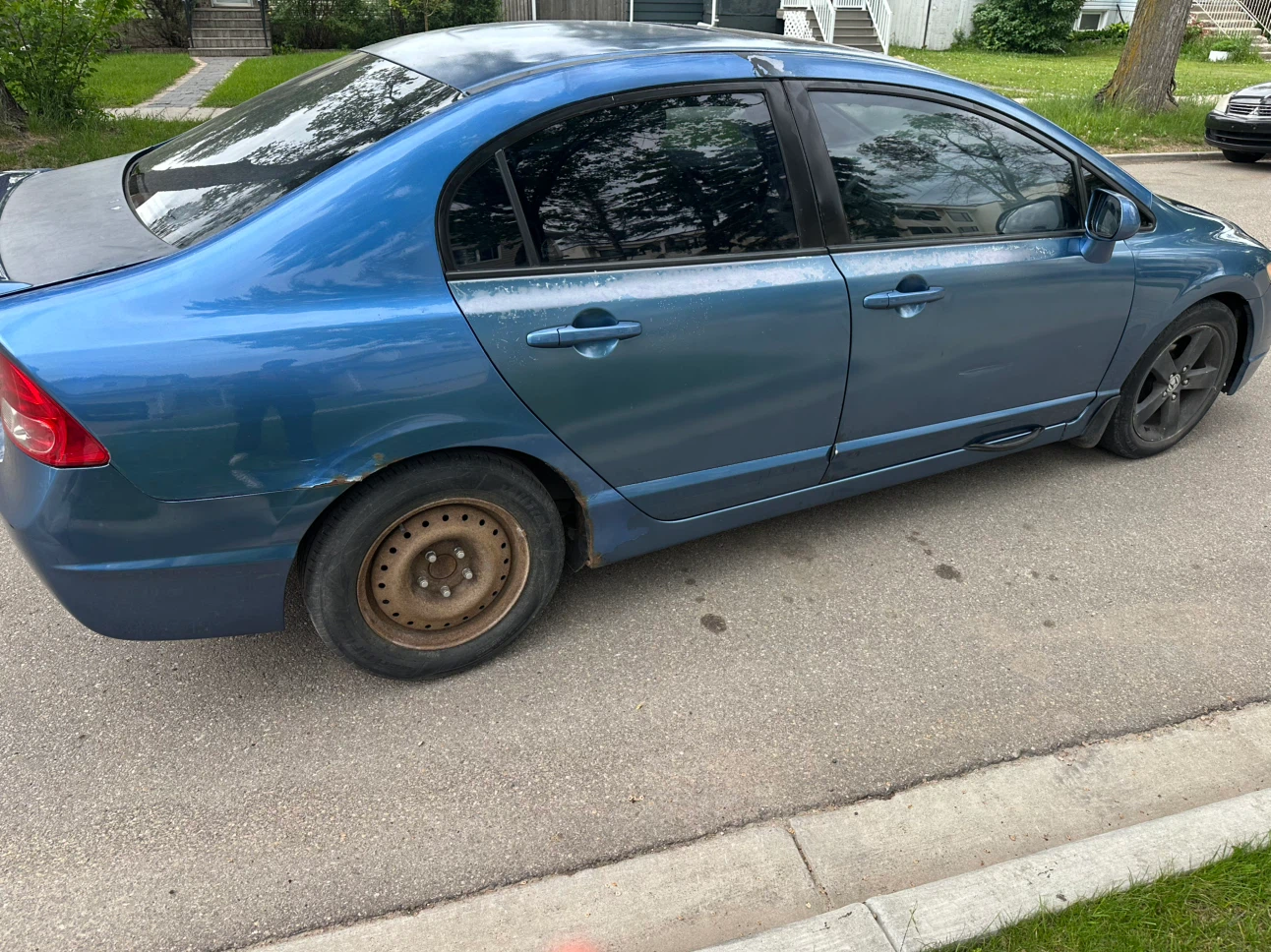 Blue Honda Civic Sedan