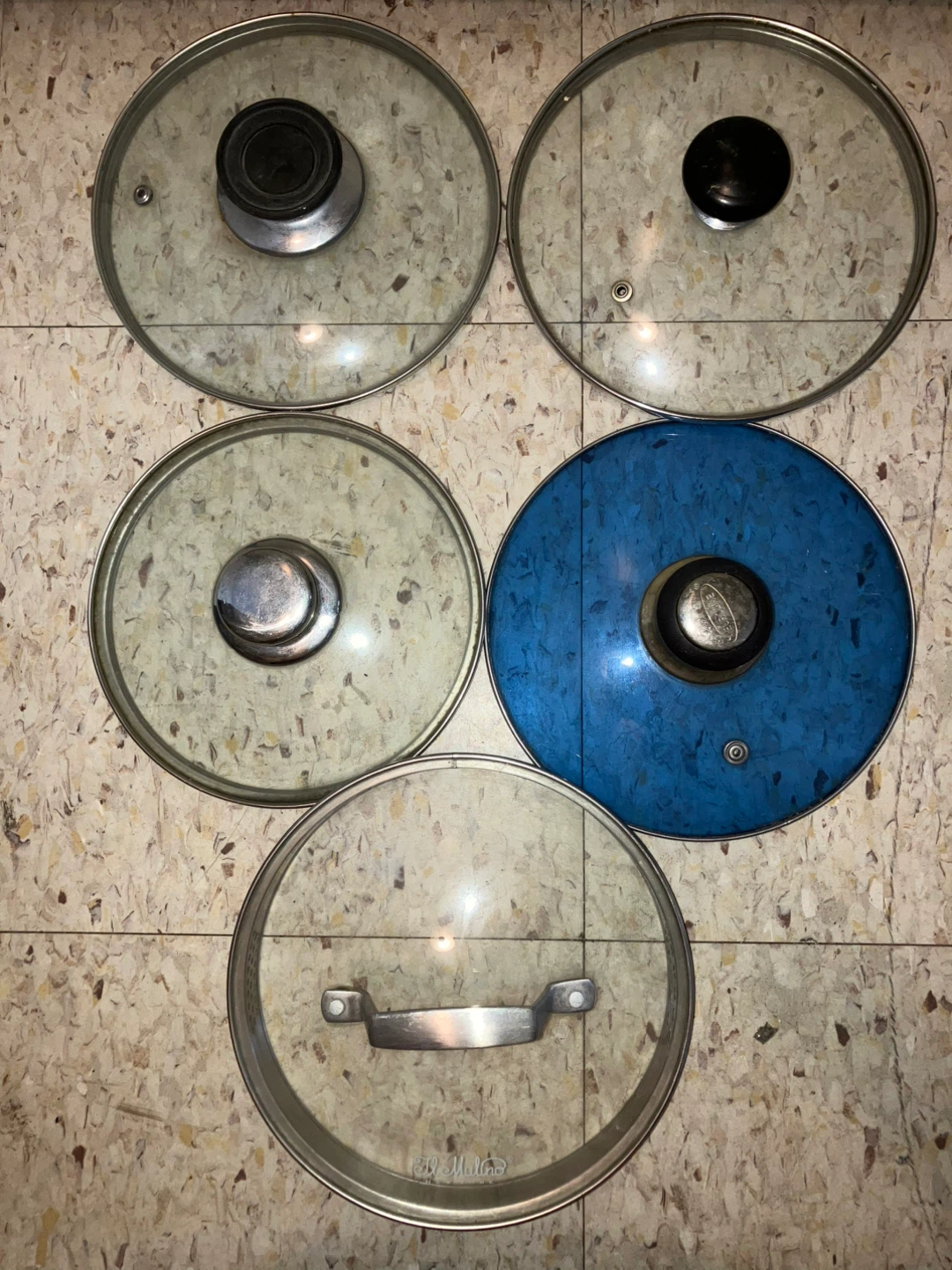 Assorted Glass Pot and Pan Lids - 8”, 7.75”,  7” (price of Each)