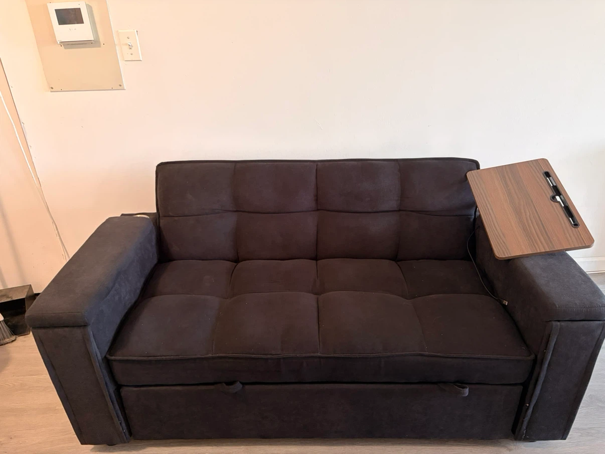 GOSUHI 52" Convertible Sofa Bed - Black