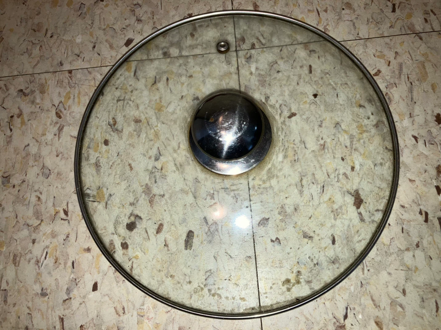 Universal Glass Pot Lid with Knob-24.5 cm Diameter