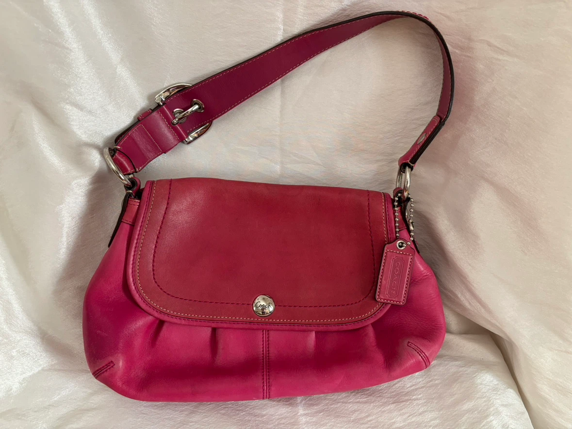 Coach Pink Leather Shoulder Bag