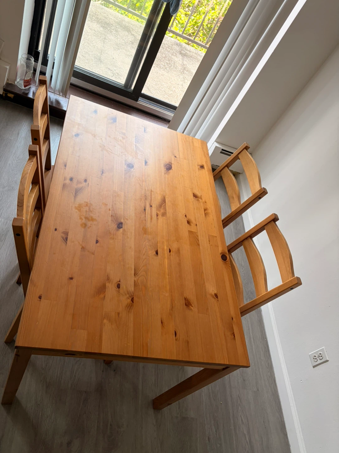 IKEA Wooden Dining Table and Chairs Set - photo 3