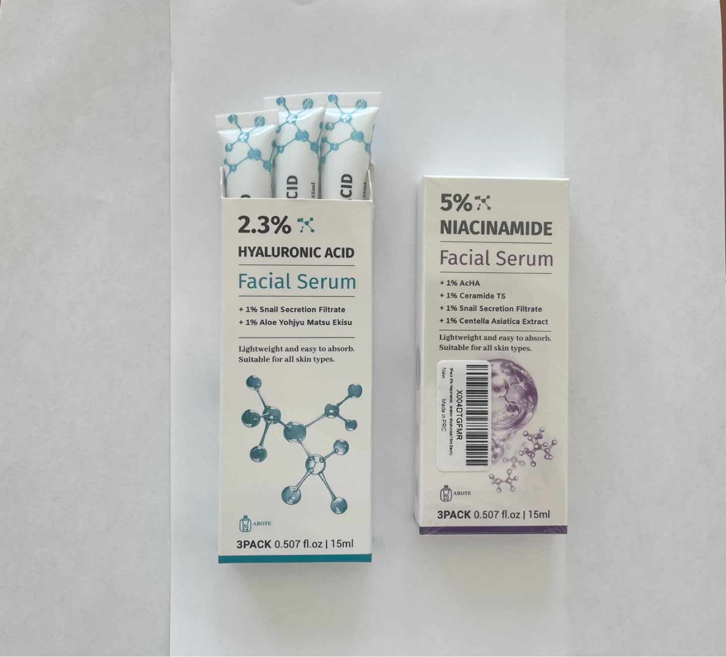 ABOTE Hyaluronic Acid & Niacinamide Facial Serum 3-Pack