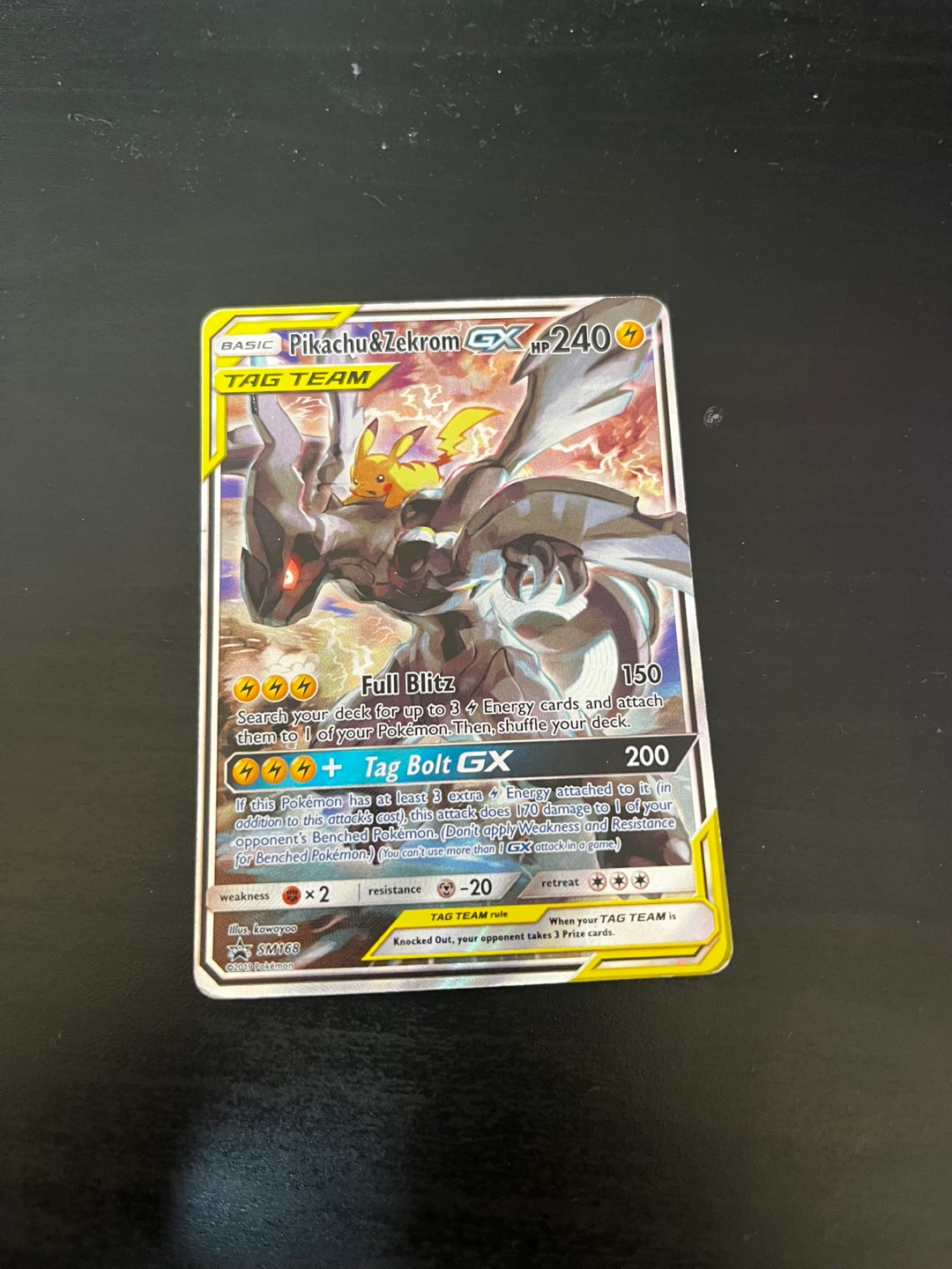 Pikachu & Zekrom GX Tag Team Pokemon Card