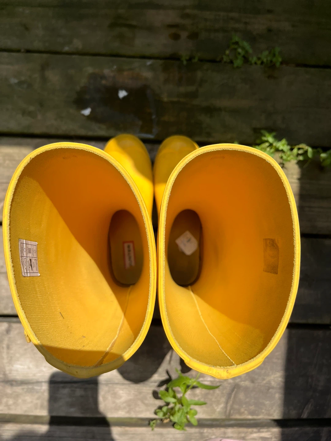 Hunter Yellow Rain Boots - Size 3 Big Kids/ 5 Women’s - photo 3
