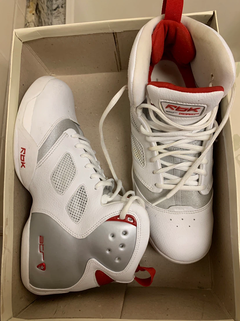 Reebok White/Silver High-Top Sneakers