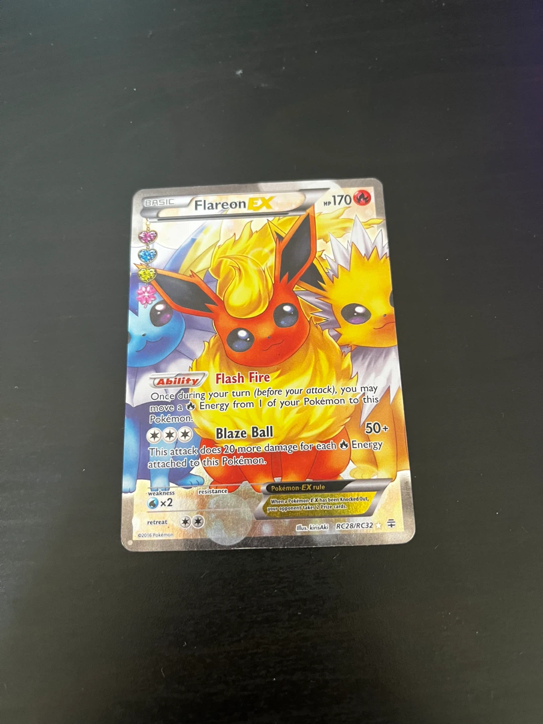Pokemon Flareon EX Card