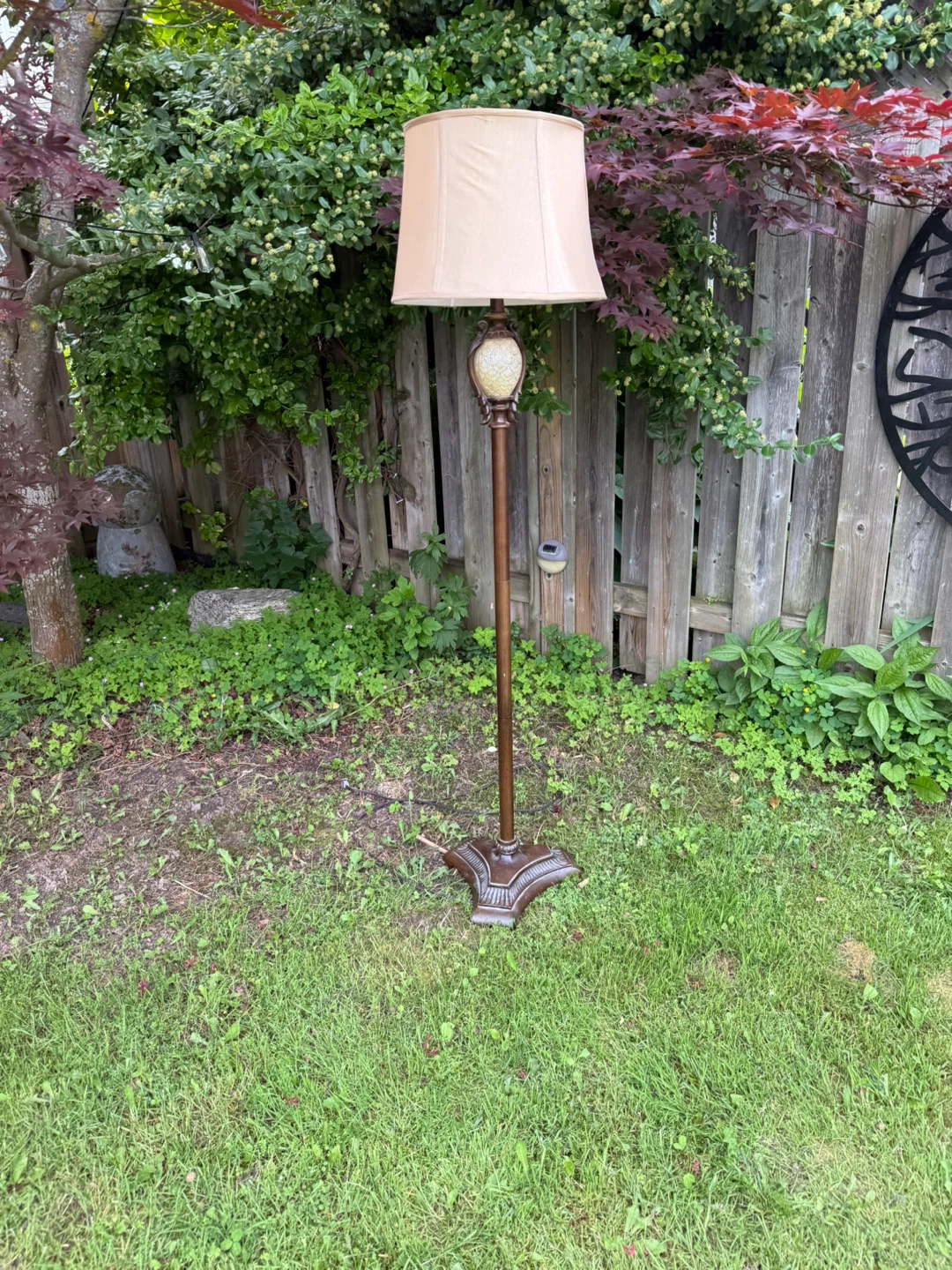 Vintage Floor Lamp with Cream Shade - photo 3