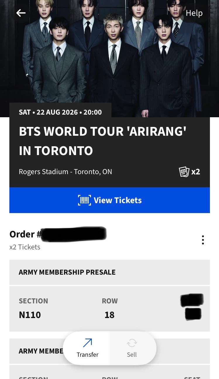 BTS WORLD TOUR 'ARIRANG' IN TORONTO - August 22, 2026