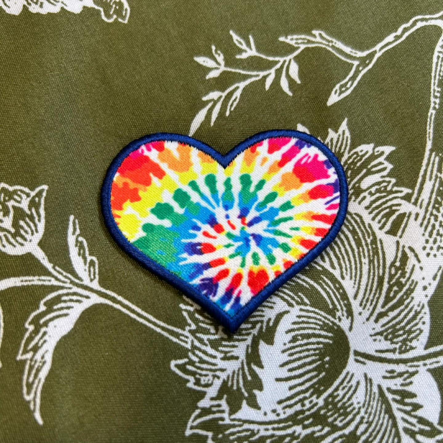 Iron on patch - Tie dye heart