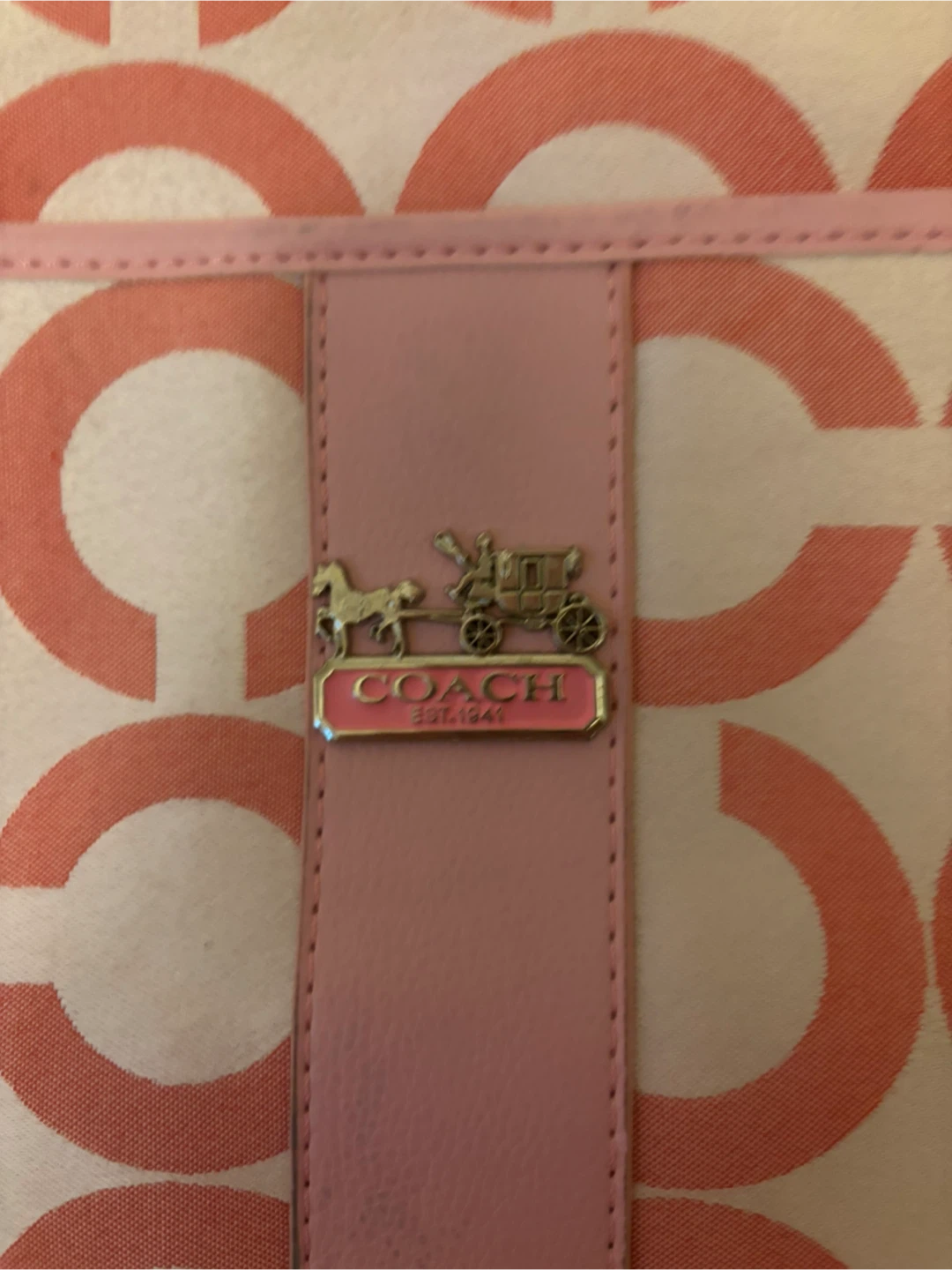 Coach Monogram Canvas Shoulder Bag in pink - photo 2