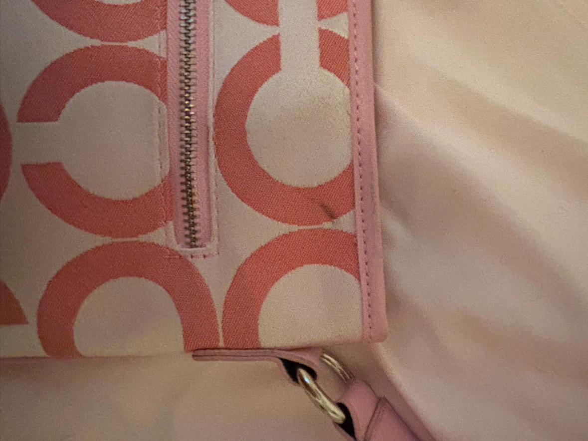 Coach Monogram Canvas Shoulder Bag in pink - photo 5