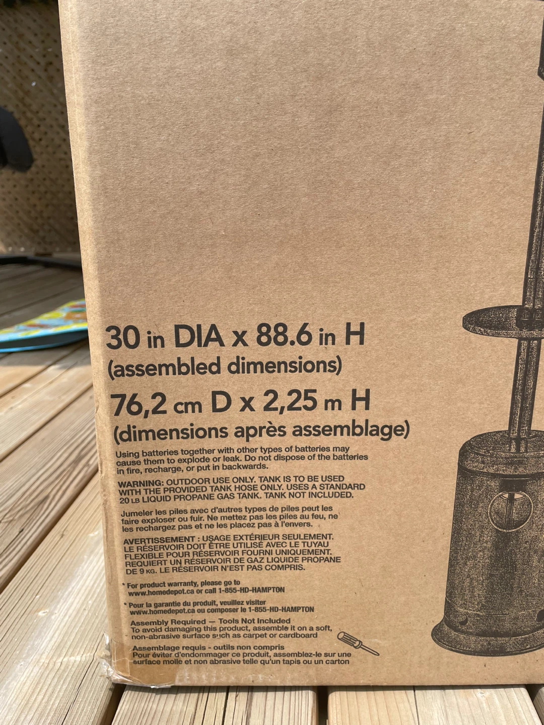 Hampton Bay Outdoor Two-Tone Gas Heater - photo 3