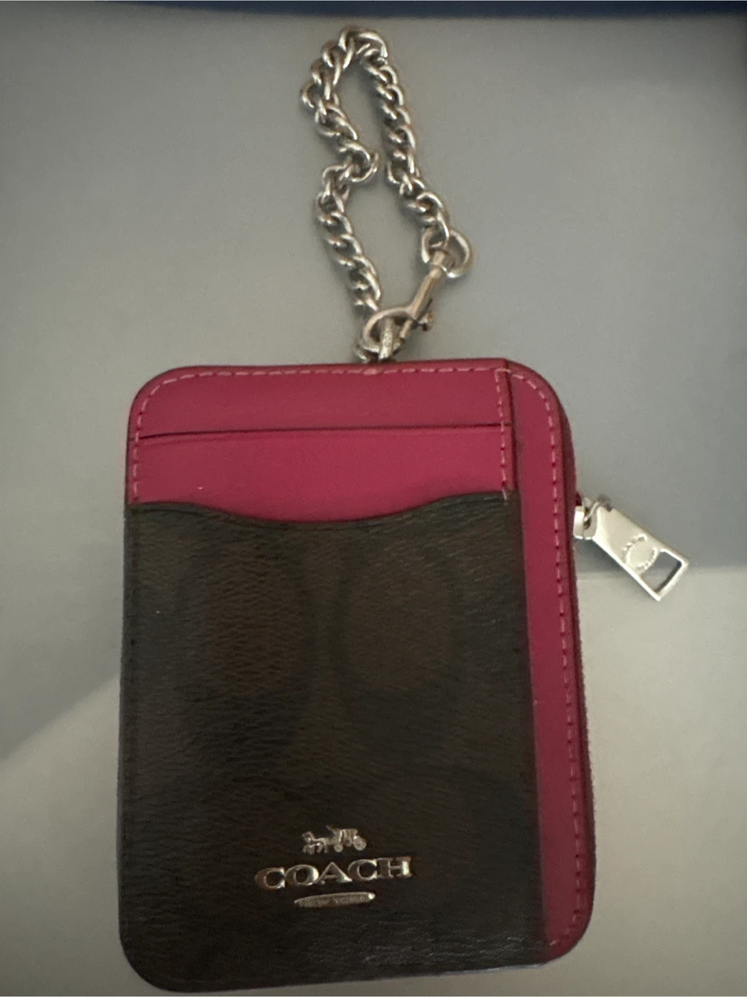 Coach Card Holder with Zipper