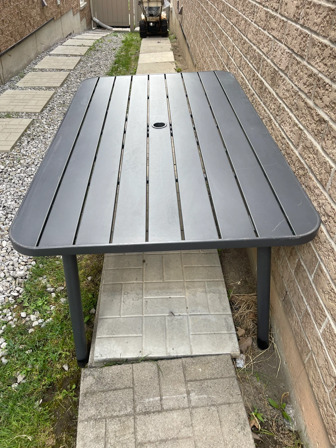 Grey Outdoor Dining Table