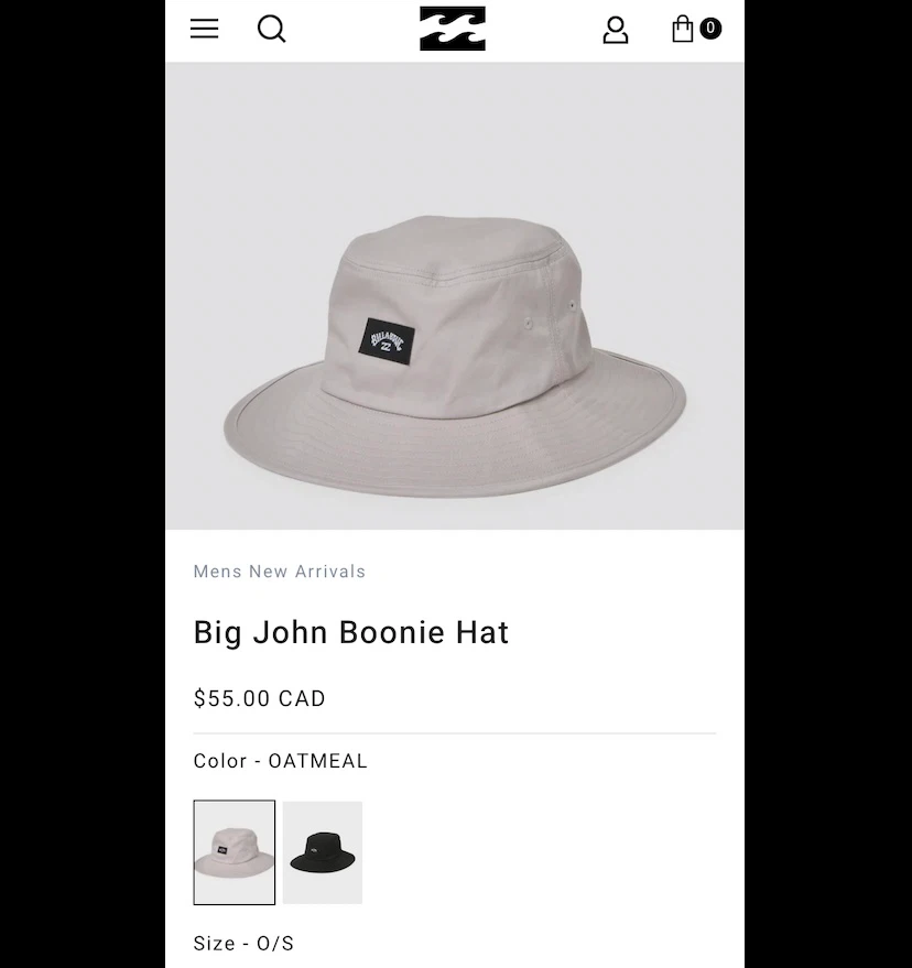 Billabong Big John Boonie Hat Wide Brim Sun Beach Hat NEW - photo 4