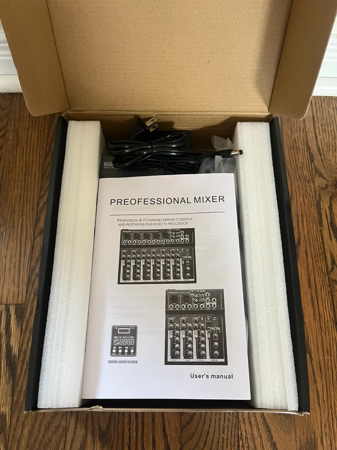 Yaeccc 4-Channel Professional Mixer Console with USB/BT - photo 3