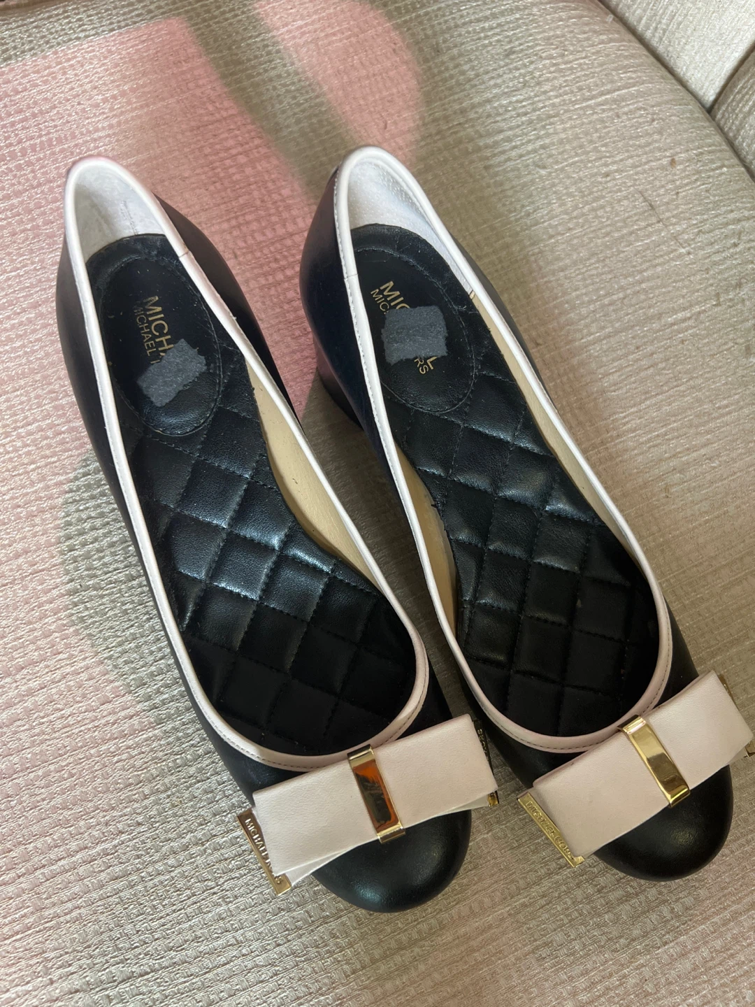 Michael Kors Black Leather Bow Heels