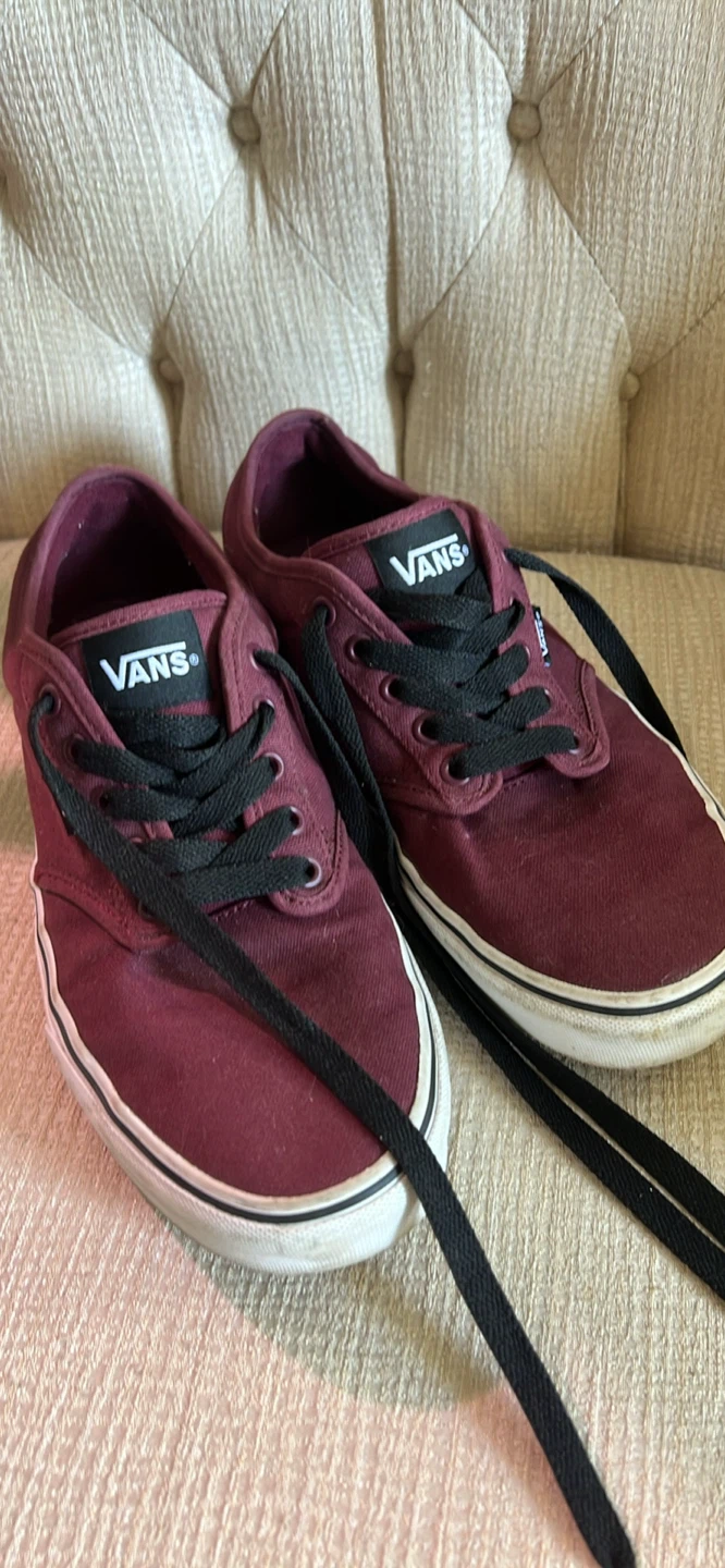 Vans Burgundy Lace-Up Sneakers