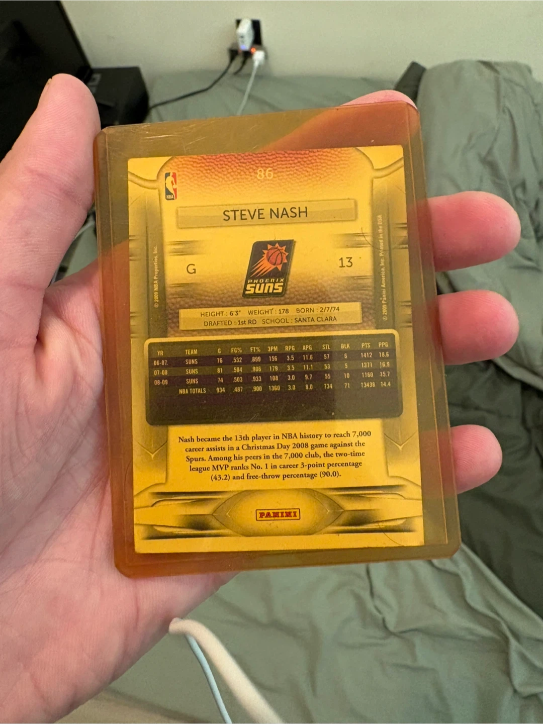 Signed Steve Nash Basketball Card - photo 2