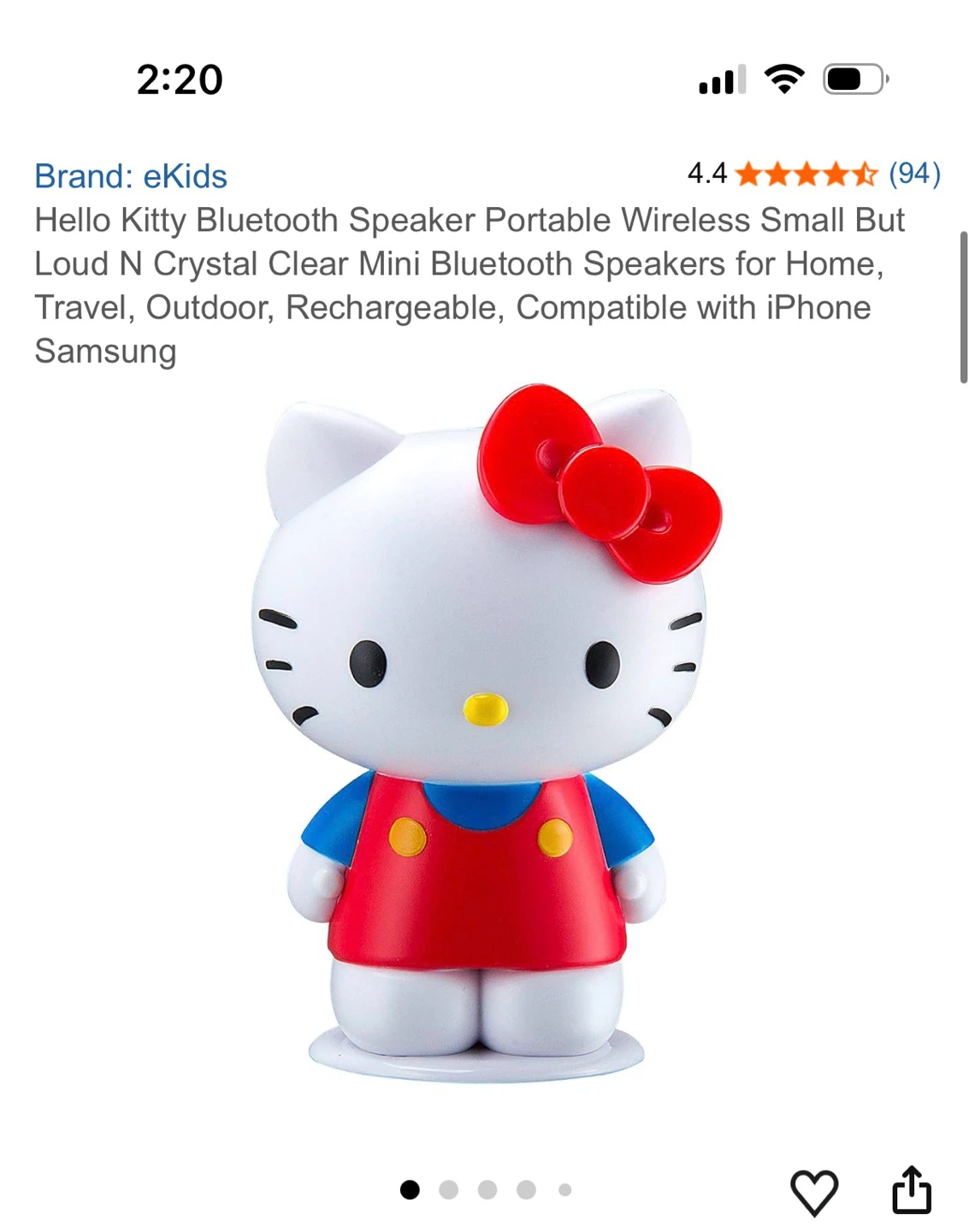 Hello Kitty Bluetooth Speaker by eKids