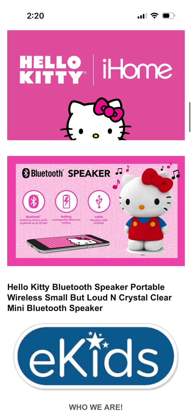 Hello Kitty Bluetooth Speaker by eKids - photo 2