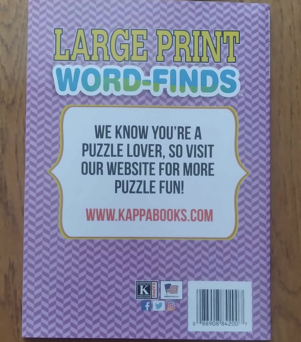 Large print word find book.  One page has been completed.  $1 - photo 3
