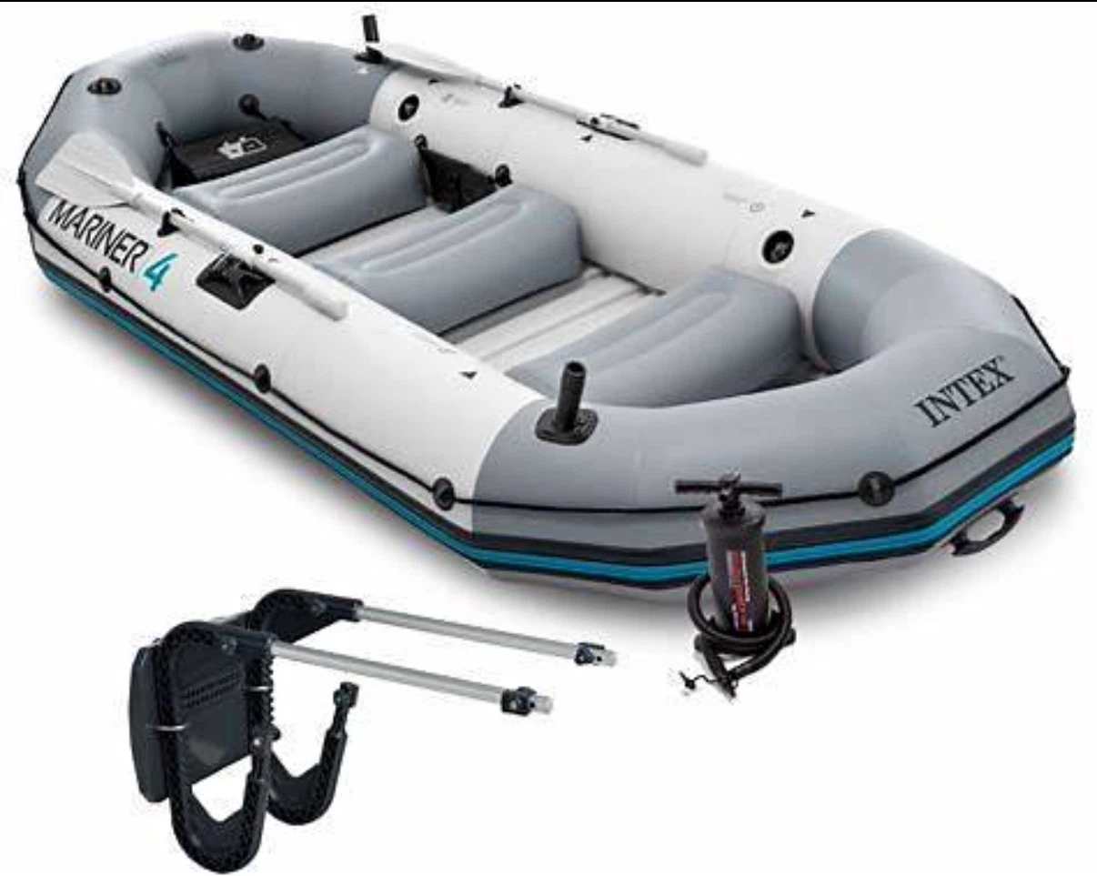 Intex Mariner 4 Inflatable Boat with Motor Mount