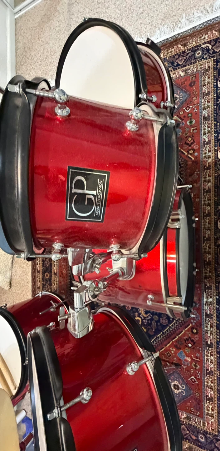 GP Percussion Drum Set with Cymbals and Stool - photo 3