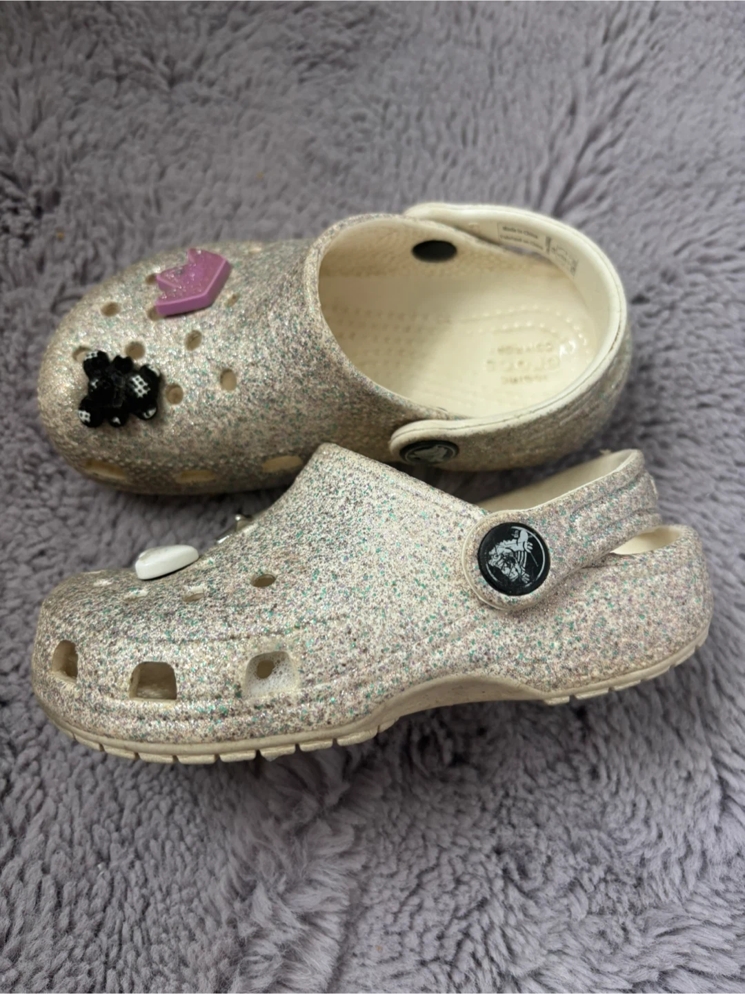 Kids' Crocs Size 9 Glittery Clogs - photo 2